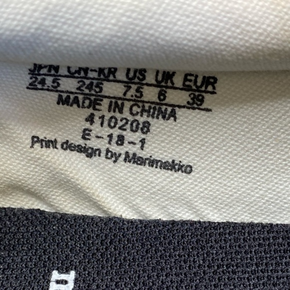 Marimekko UNIQLO Canvas Polka-dot Slip On Sneakers Shoes 7.5 - Picture 8 of 8